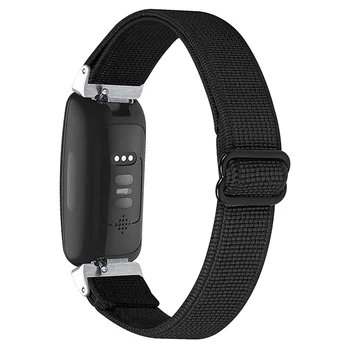 2 ремешка для смарт-часов Fitbit Inspire 2 / Inspire HR, эластичный регулируемый мягкий ремешок, сменные ремешки для браслетов (черный)