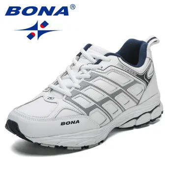 BONA 2023 Новые дизайнерские кроссовки для бега, дышащая спортивная обувь, Носимые кроссовки, повседневная обувь, мужская обувь для ходьбы