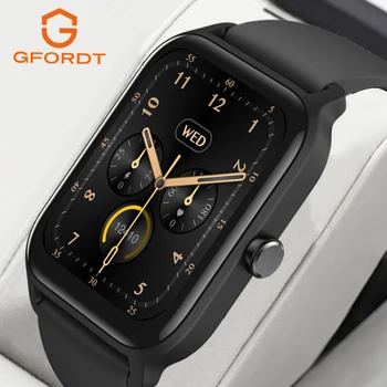 GFORDT НОВЫЕ 1,8-дюймовые смарт-часы с функцией Bluetooth для мужчин и женщин, монитор сердечного ритма, кислорода в крови, спортивные смарт-часы для Android iOS