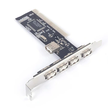 USB 2.0 4 порта 480 Мбит/с Высокая скорость через концентратор PCI контроллер адаптер карты PCI для Vista Windows ME XP 2000 98 SE