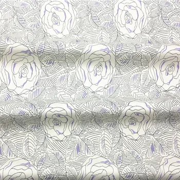 Изящный Простой Эскиз Большой Розы С Принтом Цветов Хлопчатобумажной Ткани Для Самостоятельного Шитья Постельных Принадлежностей Квилтинга Одежды DIY fabric