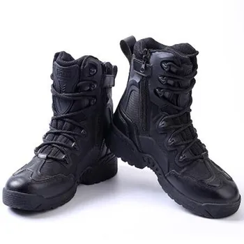 Кожаные Износостойкие Дышащие мужские высокие ботинки для пустыни, альпинизма, охоты, пеших прогулок, тренировок по стрельбе, Военно-тактических ботинок