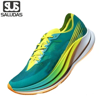 Кроссовки SALUDAS Rocket X2 с карбоновой пластиной, эластичные дорожные марафонские кроссовки для бега, мужские и женские кроссовки для бега большого размера 47