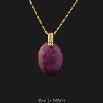 Новейшая модная подвеска PurpleTurquoise для мужчин и женщин. Ожерелье золотого цвета, ювелирные изделия из Эфиопии, бесплатная доставка